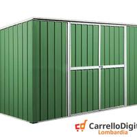 Casetta giardino box in Acciaio 345x186 verde