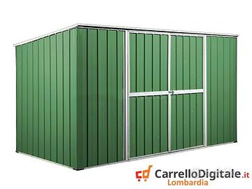 Casetta giardino box in Acciaio 345x186 verde