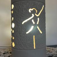 Lampada artigianale incisione ballerina