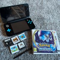 Nintendo 2DS XL console + 6 giochi (POKÉMON, Mario