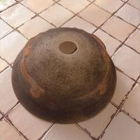 Paralume plafoniera in vetro decorato vintage