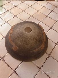 Paralume plafoniera in vetro decorato vintage