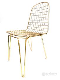 Sedie design metallo dorate