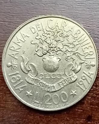 200 lire arma dei carabinieri 