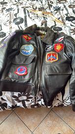Giubbotto in pelle top gun maverick us navy
