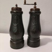 Macina Sale e Pepe Vintage in Pelle e Ottone
