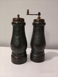 Macina Sale e Pepe Vintage in Pelle e Ottone