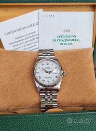 ROLEX DATEJUST 16234 SCATOLA E GARANZIA 1997 