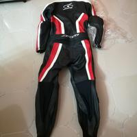 Tuta moto in pelle separabile
