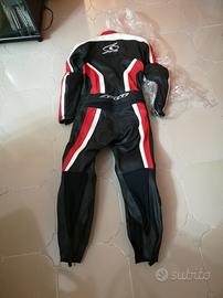 Tuta moto in pelle separabile