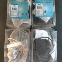 Lampada a sospensione bianco e nera