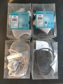 Lampada a sospensione bianco e nera