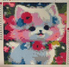 Tela gattino in diamond painting