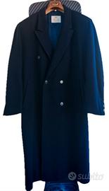 Cappotto uomo doppiopetto blu cashmere blend