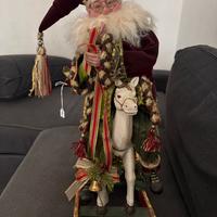 Toy rocking Horse Santa