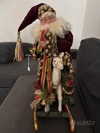 Toy rocking Horse Santa