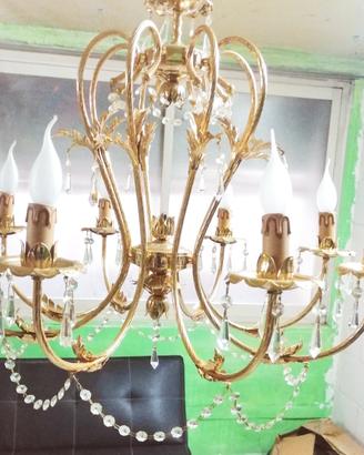 lampadario con 8 luci con Swarovski 