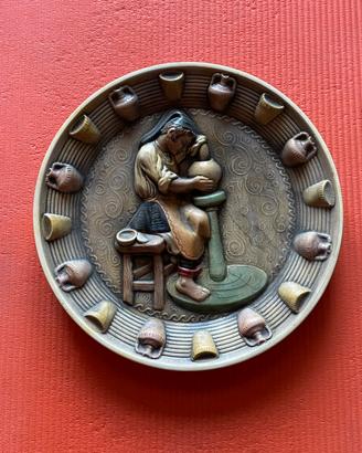 Piatto da Muro - Ceramica Sarda - decorato a mano