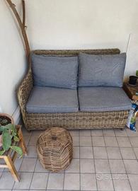 divanetto esterno rattan