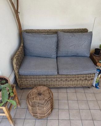 divanetto esterno rattan