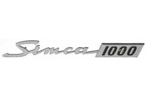 Scritta Emblema Targhetta auto Simca 1000 prima se