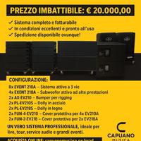 Line array DAS event 210a + event 218a