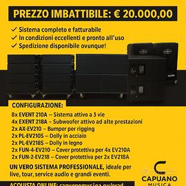 Line array DAS event 210a + event 218a