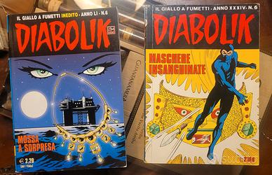 2 Fumetti Diabolik  Maschere insanguinate; Mossa A