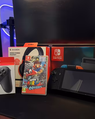 Nintendo Switch + 4 Joy-Con + Pro Controller
