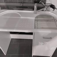 Lavabo con mobiletto per lavatrice