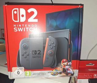 NINTENDO SWITCH2 +3 JOYCON  +2GIOCHI +WHEEL