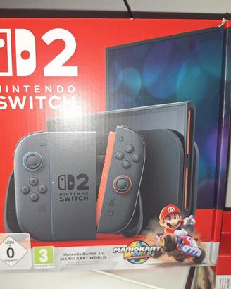 NINTENDO SWITCH2 +3 JOYCON  +2GIOCHI +WHEEL