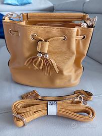 Borsa a secchiello in pelle, "dudlin accessories"