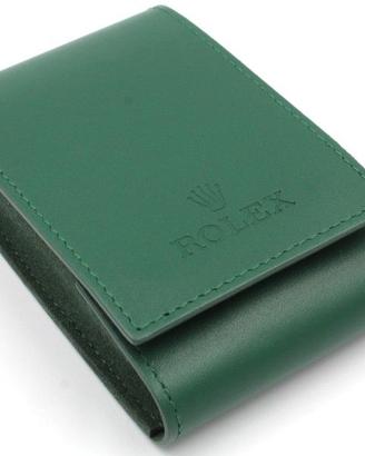 Porta Orologi ROLEX Vera Pelle Verde Originale