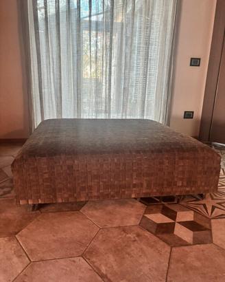 Pouf Bangkok Poliform in nabuk intrecciata