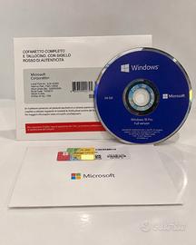 LICENZA Windows 10 32/64 Bit DvD + sticker COA ITA