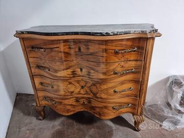 cassettiera in stile LuigiXV con piano in marmo