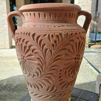 coppia di cachepot innterracotta ornato