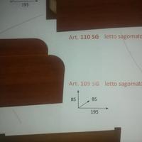 letto singolo noce