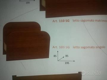 letto singolo noce