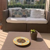 Set divano giardino ikea modello vittskar marrone