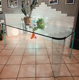 Tavolo Fiam Montefeltro 200x100x75 cristallo