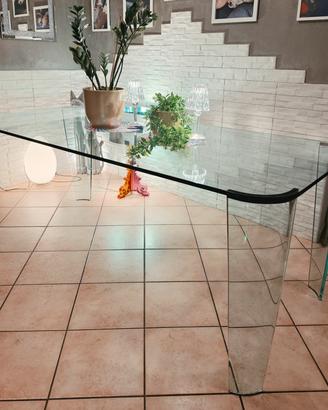 Tavolo Fiam Montefeltro 200x100x75 cristallo