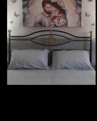 LETTO MATRIMONIALE FERRO BATTUTO