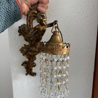 2 lampade da parete vintage in ottone