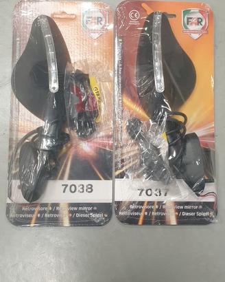 coppia specchi moto carena universale con led omol