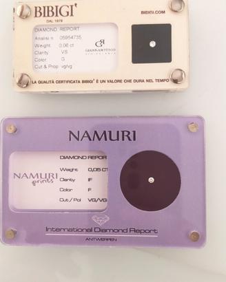 Diamanti certificati Bibigi e Namuri