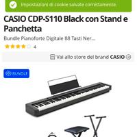 tastiera Casio CDP S 100 con tasti pesati