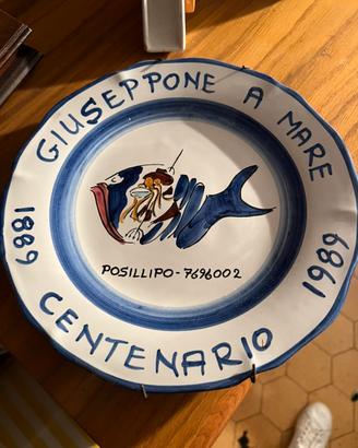 Piatto centenario Giuseppone a mare Posillipo