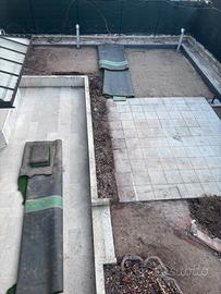 piastrelle da esterno, quadrate  di 40 cm per lato